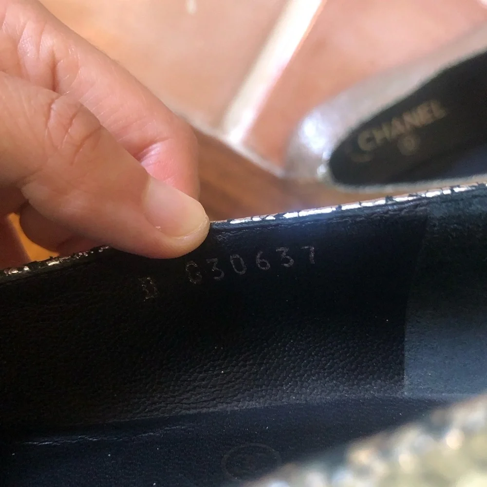 Sold Taking offers! Chanel metallic loafers size 37